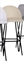 Royal Barstool - Black Legs and Cream Seat in Miami, Ft. Lauderdale, Palm Beach