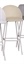 Royal Barstool - White Legs and Cream Seat in Naples, Marco Island, Ft. Myers