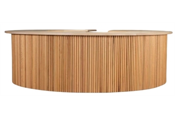 Cyprus Round 11ft Bar - Light Wood Top in Orlando