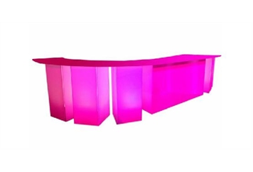 Acrylic Pedestal Bar Wood Top 16ft in Tampa, St Petersburg