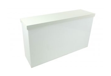 Acrylic Bar White - wood top in Naples, Marco Island, Ft. Myers