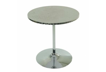 Easy Chrome Tulip Base Chrome Top Cafe Table in Orlando