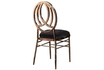 Phoenix Rose Gold Chair with Black Velvet in Miami, Ft. Lauderdale, Palm Beach