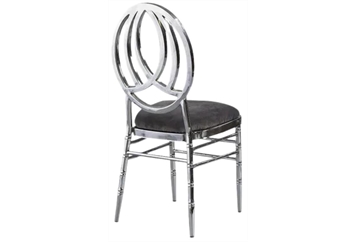 Phoenix Silver Chair with Black Velvet in Miami, Ft. Lauderdale, Palm Beach