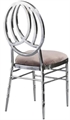 Phoenix Silver Chair with Rose Velvet in Miami, Ft. Lauderdale, Palm Beach