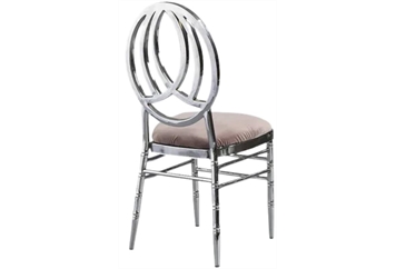 Phoenix Silver Chair with Rose Velvet in Miami, Ft. Lauderdale, Palm Beach