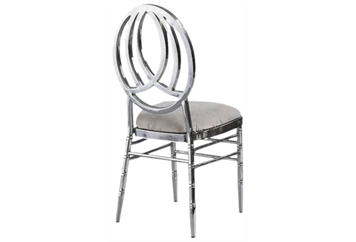 Phoenix Silver Chair with Steel Velvet in Miami, Ft. Lauderdale, Palm Beach