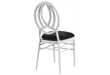 Phoenix White Chair with Black Velvet in Miami, Ft. Lauderdale, Palm Beach