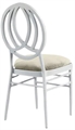 Phoenix White Chair with Oatmeal Velvet in Miami, Ft. Lauderdale, Palm Beach