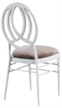 Phoenix White Chair with Rose Velvet in Miami, Ft. Lauderdale, Palm Beach