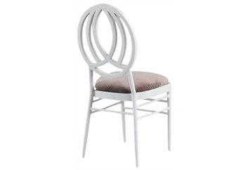 Phoenix White Chair with Rose Velvet in Miami, Ft. Lauderdale, Palm Beach