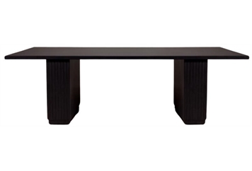 Slat Dining Table Rectangle - 8ft Charcoal in Orlando