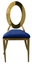 O Chair Gold - Indigo Velvet Seat in Miami, Ft. Lauderdale, Palm Beach