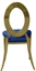 O Chair Gold - Indigo Velvet Seat in Miami, Ft. Lauderdale, Palm Beach
