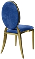 O Chair Gold - Indigo Velvet Seat and Back in Miami, Ft. Lauderdale, Palm Beach