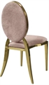 O Chair Gold - Rose Velvet Seat and Back in Miami, Ft. Lauderdale, Palm Beach