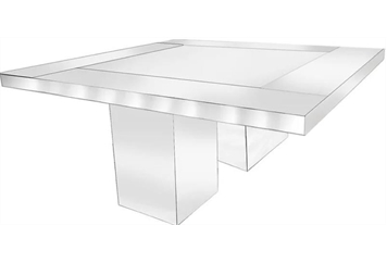 Sabrina Dining Table - Square 5' in Miami, Ft. Lauderdale, Palm Beach
