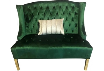 Midnight Dark Loveseat - Green in Miami, Ft. Lauderdale, Palm Beach
