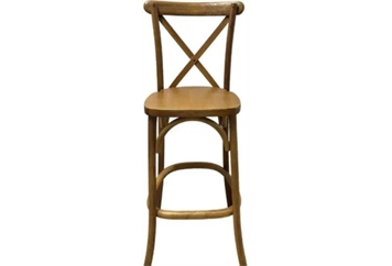 Cross Back Barstool - Dark Brown in Miami, Ft. Lauderdale, Palm Beach