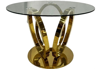 Claire Cafe Table - Gold in Miami, Ft. Lauderdale, Palm Beach
