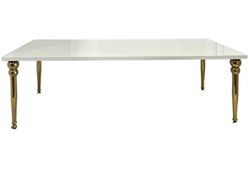 Milan Dining Table - White Top in Miami, Ft. Lauderdale, Palm Beach