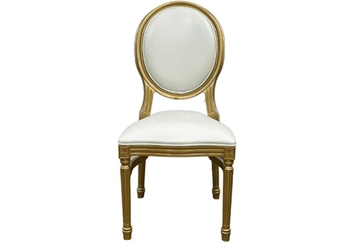 Castle Gold Dining Chair - White Pad in Miami, Ft. Lauderdale, Palm Beach