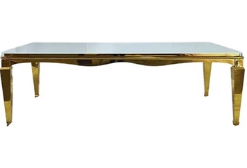 Celine Dining Table Gold - Mirror Top in Miami, Ft. Lauderdale, Palm Beach