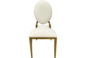 O Chair Gold - White Pad with Back in Miami, Ft. Lauderdale, Palm Beach
