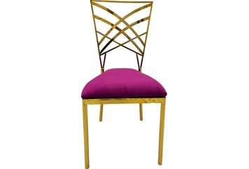 Cross Dining Chair Gold - Purple in Miami, Ft. Lauderdale, Palm Beach