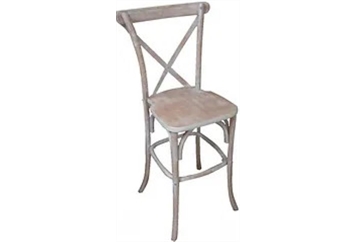 Cross Back Barstool - Lime Washed in Miami, Ft. Lauderdale, Palm Beach