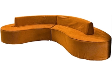 Santorini Banquette - Orange in Miami, Ft. Lauderdale, Palm Beach