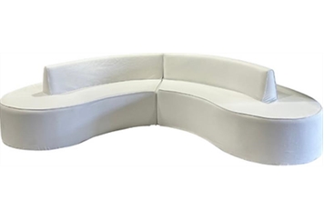 Santorini Banquette - White in Miami, Ft. Lauderdale, Palm Beach