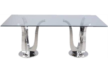 Mia Dining Table Rectangle - Silver in Miami, Ft. Lauderdale, Palm Beach