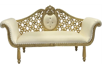 Versailles Sofa - Gold and White in Miami, Ft. Lauderdale, Palm Beach