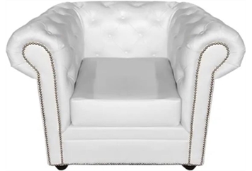 Aristocrat Chair - Silver and White in Miami, Ft. Lauderdale, Palm Beach
