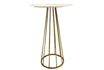 Arlo Highboy Table Gold - White Top in Miami, Ft. Lauderdale, Palm Beach