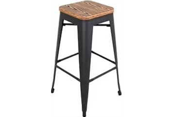 Marcus Backless Barstool Wood Black Wide in Miami, Ft. Lauderdale, Palm Beach