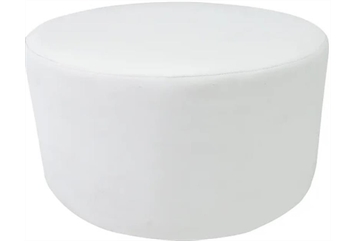 Round Ottoman - White Small in Miami, Ft. Lauderdale, Palm Beach