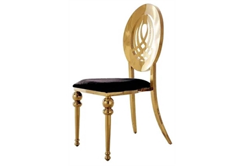 Diana Gold Dining Chair - Black Pad in Miami, Ft. Lauderdale, Palm Beach