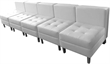 Malibu Armless Chair Sectional - White in Miami, Ft. Lauderdale, Palm Beach