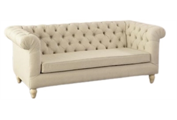 Chesterfield Sofa - Oatmeal in Miami, Ft. Lauderdale, Palm Beach