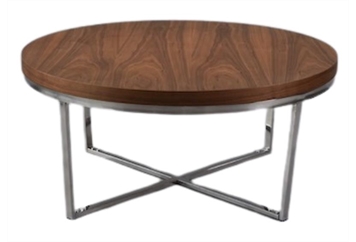 Wood and Metal Coffee Table Round in Miami, Ft. Lauderdale, Palm Beach