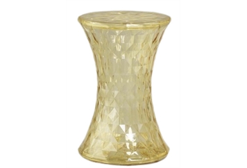 Acrylic Stone End Table - Gold in Miami, Ft. Lauderdale, Palm Beach