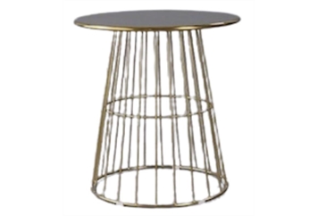 Soho Cafe Table - Gold in Miami, Ft. Lauderdale, Palm Beach