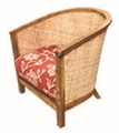Cane Armchair - Red in Miami, Ft. Lauderdale, Palm Beach
