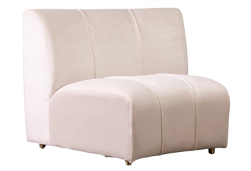 Velvet Lounge Sectional Chair - Cream in Naples, Marco Island, Ft. Myers