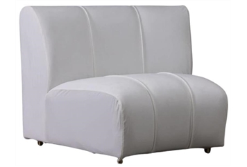 Velvet Lounge Sectional Chair - White in Naples, Marco Island, Ft. Myers
