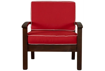 Walnut Armchair - Red in Naples, Marco Island, Ft. Myers