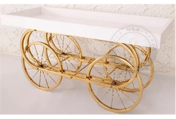 Display Cart - White and Gold in Miami, Ft. Lauderdale, Palm Beach