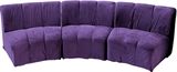 Velvet Lounge Sectional Chair - Grape Small in Miami, Ft. Lauderdale, Palm Beach